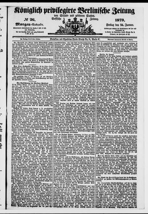 Königlich privilegirte Berlinische Zeitung von Staats- und gelehrten Sachen vom 24.01.1879