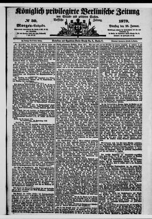 Königlich privilegirte Berlinische Zeitung von Staats- und gelehrten Sachen vom 28.01.1879