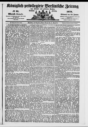 Königlich privilegirte Berlinische Zeitung von Staats- und gelehrten Sachen on Jan 29, 1879