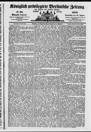 Königlich privilegirte Berlinische Zeitung von Staats- und gelehrten Sachen vom 30.01.1879