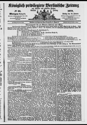 Königlich privilegirte Berlinische Zeitung von Staats- und gelehrten Sachen on Jan 31, 1879