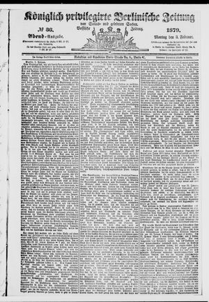 Königlich privilegirte Berlinische Zeitung von Staats- und gelehrten Sachen vom 03.02.1879