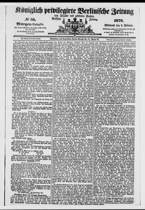 Königlich privilegirte Berlinische Zeitung von Staats- und gelehrten Sachen on Feb 5, 1879