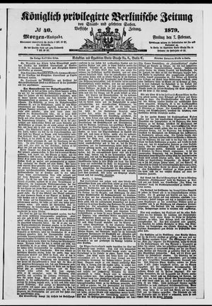 Königlich privilegirte Berlinische Zeitung von Staats- und gelehrten Sachen vom 07.02.1879