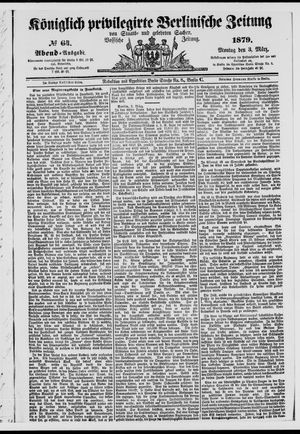 Königlich privilegirte Berlinische Zeitung von Staats- und gelehrten Sachen vom 03.03.1879