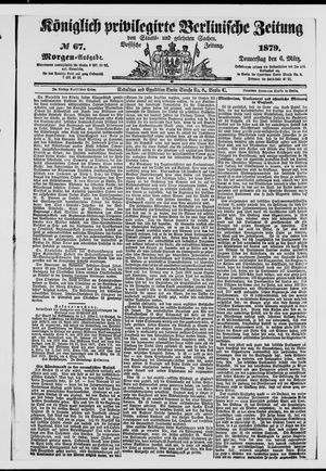 Königlich privilegirte Berlinische Zeitung von Staats- und gelehrten Sachen on Mar 6, 1879