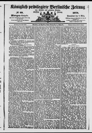 Königlich privilegirte Berlinische Zeitung von Staats- und gelehrten Sachen vom 08.03.1879