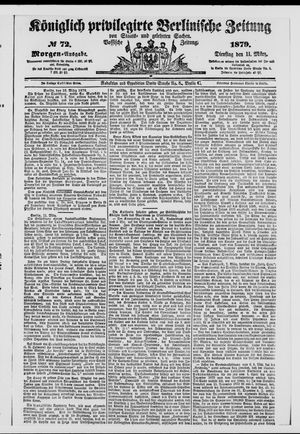 Königlich privilegirte Berlinische Zeitung von Staats- und gelehrten Sachen on Mar 11, 1879