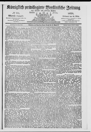 Königlich privilegirte Berlinische Zeitung von Staats- und gelehrten Sachen on Mar 19, 1879