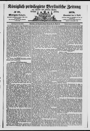 Königlich privilegirte Berlinische Zeitung von Staats- und gelehrten Sachen vom 05.04.1879