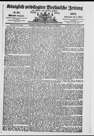 Königlich privilegirte Berlinische Zeitung von Staats- und gelehrten Sachen vom 05.04.1879