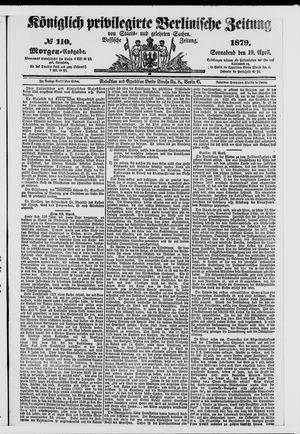 Königlich privilegirte Berlinische Zeitung von Staats- und gelehrten Sachen vom 19.04.1879