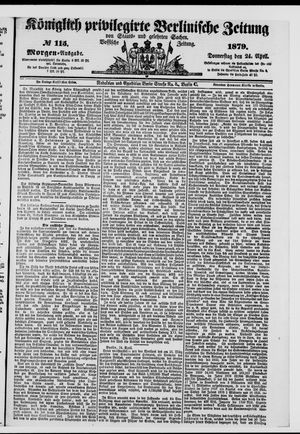 Königlich privilegirte Berlinische Zeitung von Staats- und gelehrten Sachen on Apr 24, 1879