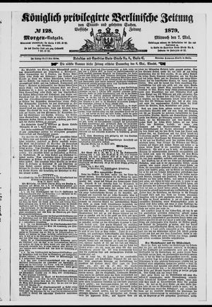 Königlich privilegirte Berlinische Zeitung von Staats- und gelehrten Sachen on May 7, 1879