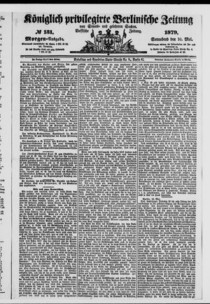 Königlich privilegirte Berlinische Zeitung von Staats- und gelehrten Sachen vom 10.05.1879