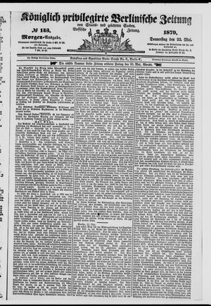 Königlich privilegirte Berlinische Zeitung von Staats- und gelehrten Sachen vom 22.05.1879