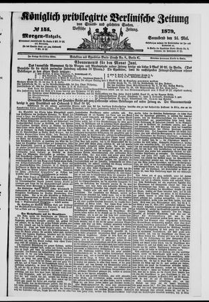 Königlich privilegirte Berlinische Zeitung von Staats- und gelehrten Sachen vom 24.05.1879