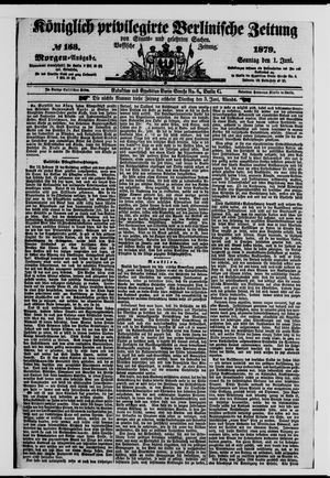 Königlich privilegirte Berlinische Zeitung von Staats- und gelehrten Sachen on Jun 1, 1879