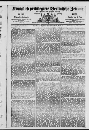 Königlich privilegirte Berlinische Zeitung von Staats- und gelehrten Sachen vom 03.06.1879