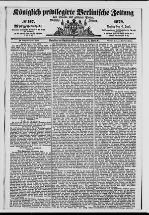 Königlich privilegirte Berlinische Zeitung von Staats- und gelehrten Sachen on Jun 6, 1879