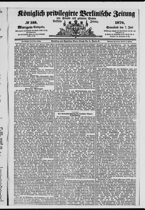 Königlich privilegirte Berlinische Zeitung von Staats- und gelehrten Sachen vom 07.06.1879