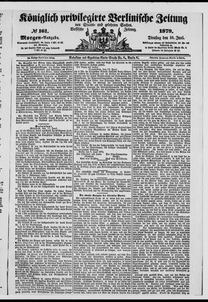 Königlich privilegirte Berlinische Zeitung von Staats- und gelehrten Sachen vom 10.06.1879