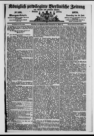 Königlich privilegirte Berlinische Zeitung von Staats- und gelehrten Sachen vom 12.06.1879