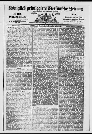 Königlich privilegirte Berlinische Zeitung von Staats- und gelehrten Sachen on Jun 14, 1879