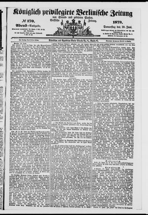 Königlich privilegirte Berlinische Zeitung von Staats- und gelehrten Sachen vom 19.06.1879