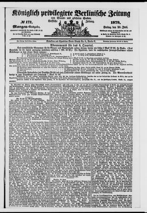 Königlich privilegirte Berlinische Zeitung von Staats- und gelehrten Sachen vom 20.06.1879