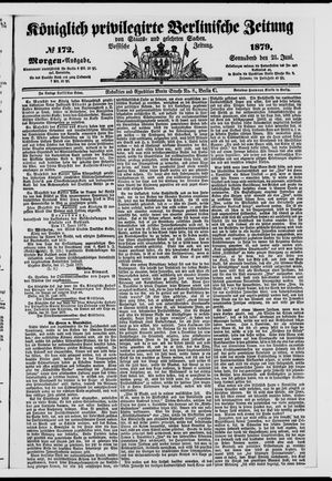 Königlich privilegirte Berlinische Zeitung von Staats- und gelehrten Sachen vom 21.06.1879