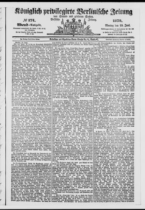 Königlich privilegirte Berlinische Zeitung von Staats- und gelehrten Sachen on Jun 23, 1879