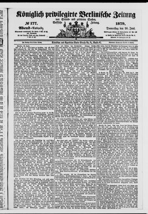 Königlich privilegirte Berlinische Zeitung von Staats- und gelehrten Sachen on Jun 26, 1879