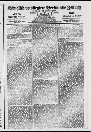 Königlich privilegirte Berlinische Zeitung von Staats- und gelehrten Sachen vom 28.06.1879