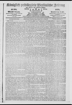 Königlich privilegirte Berlinische Zeitung von Staats- und gelehrten Sachen on Jul 12, 1879