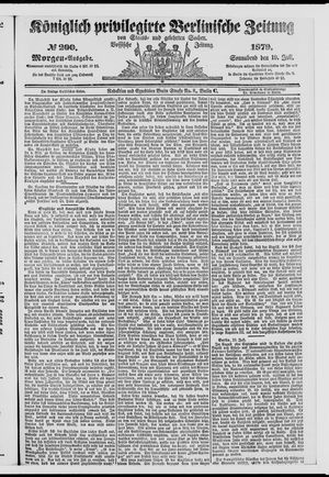 Königlich privilegirte Berlinische Zeitung von Staats- und gelehrten Sachen on Jul 19, 1879