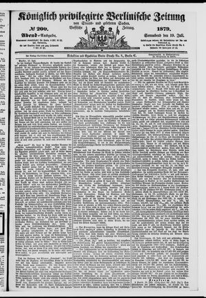 Königlich privilegirte Berlinische Zeitung von Staats- und gelehrten Sachen vom 19.07.1879