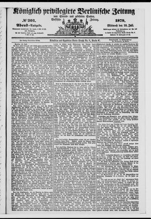 Königlich privilegirte Berlinische Zeitung von Staats- und gelehrten Sachen vom 23.07.1879