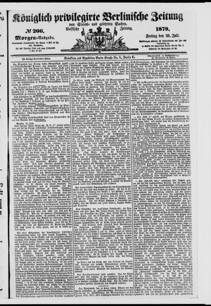Königlich privilegirte Berlinische Zeitung von Staats- und gelehrten Sachen on Jul 25, 1879