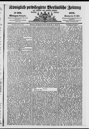 Königlich privilegirte Berlinische Zeitung von Staats- und gelehrten Sachen vom 27.07.1879