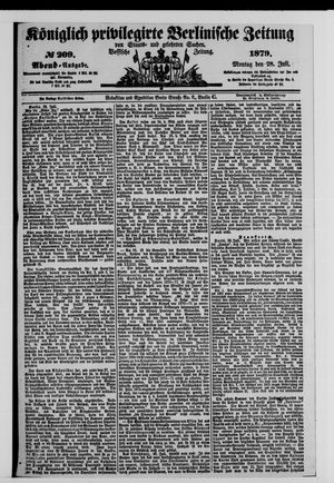 Königlich privilegirte Berlinische Zeitung von Staats- und gelehrten Sachen on Jul 28, 1879