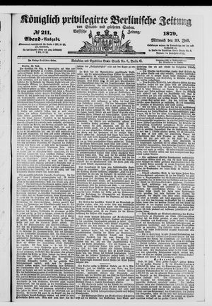 Königlich privilegirte Berlinische Zeitung von Staats- und gelehrten Sachen vom 30.07.1879