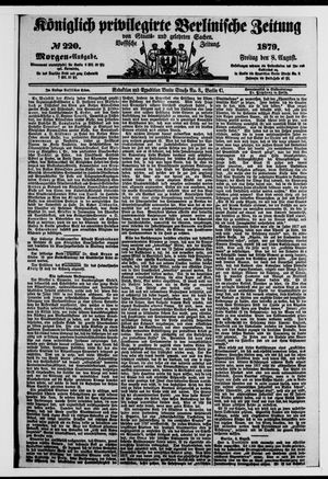 Königlich privilegirte Berlinische Zeitung von Staats- und gelehrten Sachen on Aug 8, 1879