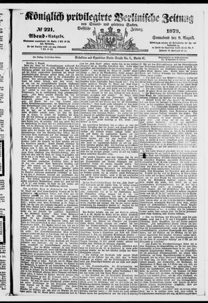 Königlich privilegirte Berlinische Zeitung von Staats- und gelehrten Sachen on Aug 9, 1879