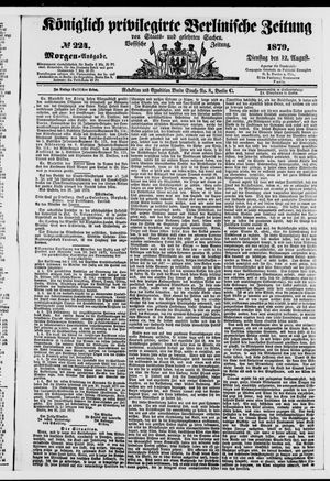 Königlich privilegirte Berlinische Zeitung von Staats- und gelehrten Sachen vom 12.08.1879