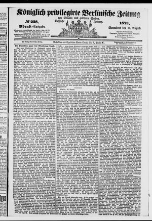 Königlich privilegirte Berlinische Zeitung von Staats- und gelehrten Sachen vom 16.08.1879