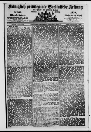 Königlich privilegirte Berlinische Zeitung von Staats- und gelehrten Sachen vom 26.08.1879