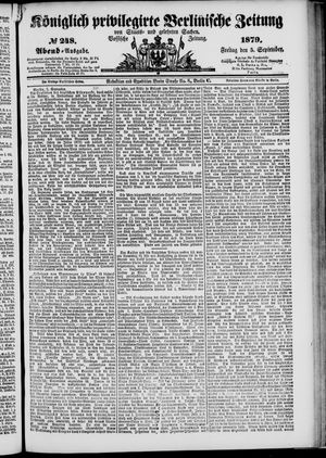 Königlich privilegirte Berlinische Zeitung von Staats- und gelehrten Sachen vom 05.09.1879