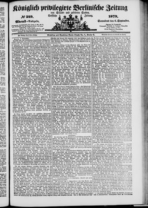 Königlich privilegirte Berlinische Zeitung von Staats- und gelehrten Sachen on Sep 6, 1879