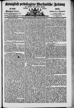 Königlich privilegirte Berlinische Zeitung von Staats- und gelehrten Sachen vom 09.09.1879